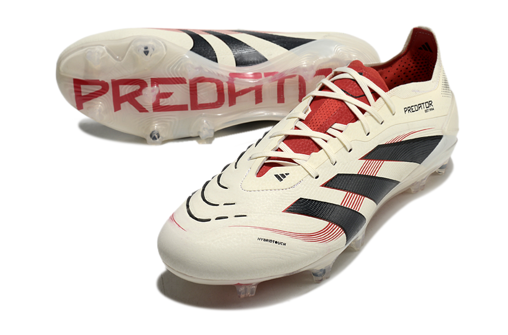 BOTA DE FUTBOL ADIDAS PREDATOR TONGUE FG ELITE - BLANCO/NEGRO
