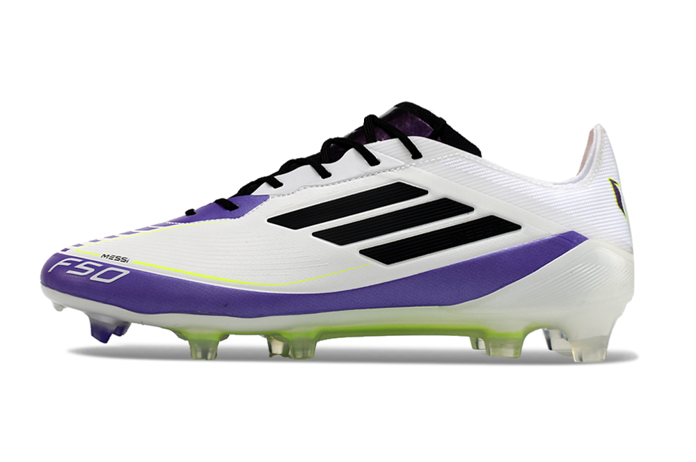 BOTA DE FUTBOL ADIDAS F50 ELITE FG - BLANCO/AZUL - Messi
