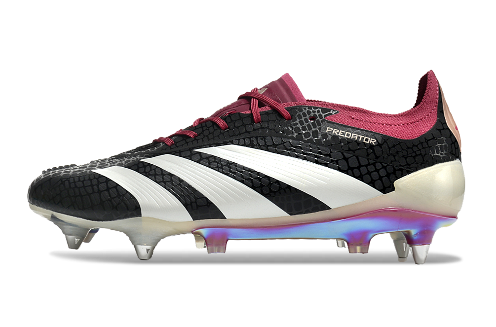 BOTA DE FUTBOL ADIDAS PREDATOR TONGUE SG ELITE - NEGRO/ROJO