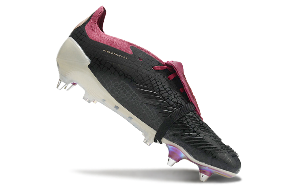 BOTA DE FUTBOL ADIDAS PREDATOR TONGUE SG ELITE - NEGRO/ROJO