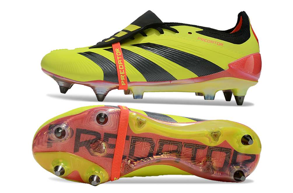 BOTA DE FUTBOL ADIDAS PREDATOR TONGUE SG ELITE - AMARILLO/NEGRO