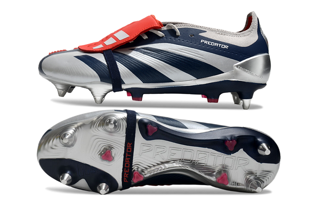 BOTA DE FUTBOL ADIDAS PREDATOR TONGUE SG ELITE - GRIS/NEGRO