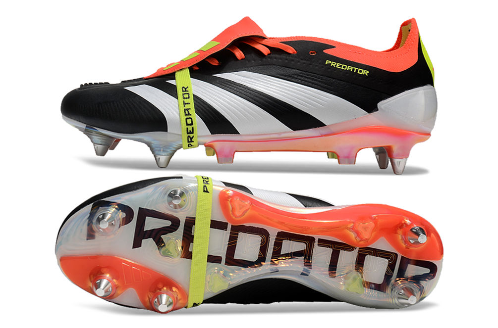 BOTA DE FUTBOL ADIDAS PREDATOR TONGUE SG ELITE - NEGRO/NARANJA