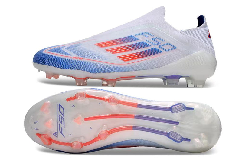 BOTA DE FUTBOL ADIDAS F50 ELITE FG - BLANCO/AZUL