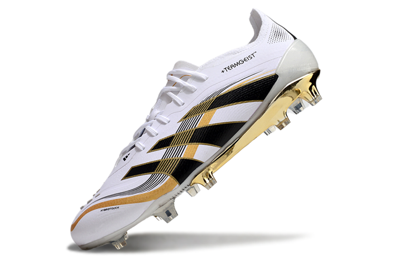 BOTA DE FUTBOL ADIDAS PREDATOR TONGUE FG ELITE - BLANCO/DORADA